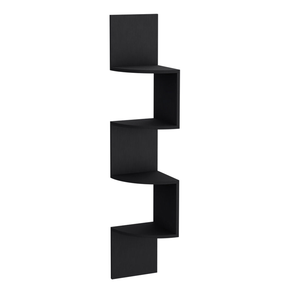 Shelve Crestone, 4-Tier Open Shelving, Black Wengue Finish