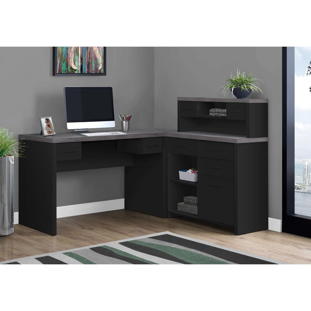 Computer Desk, Home Office, Corner, Left, Right Set-up, Storage Drawers