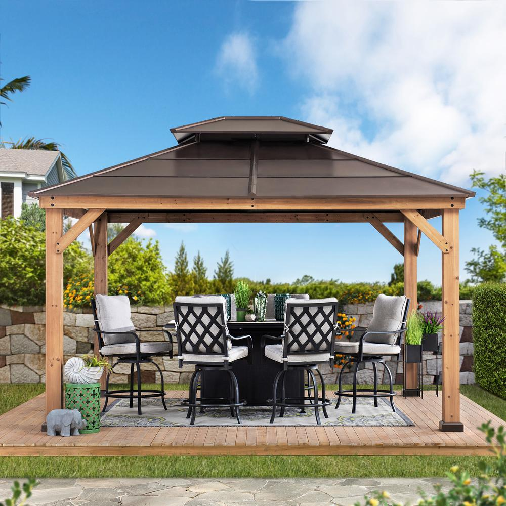 Chapman 11 x 13 ft. Outdoor Patio Cedar Framed Gazebo