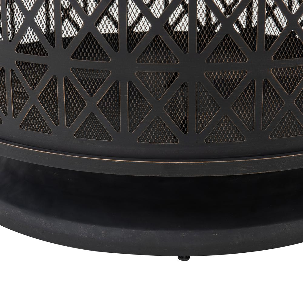 Outdoor Fire Pit, Patio Wood-Burning Steel Firepit Large Fire Pits for Outside