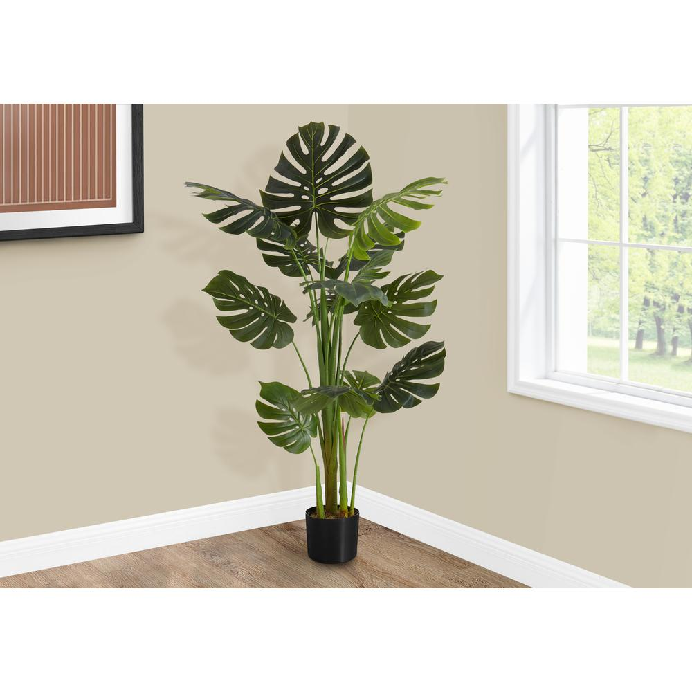 Artificial Plant, 55 Tall, Monstera Tree, Indoor, Faux, Fake, Floor, Greenery