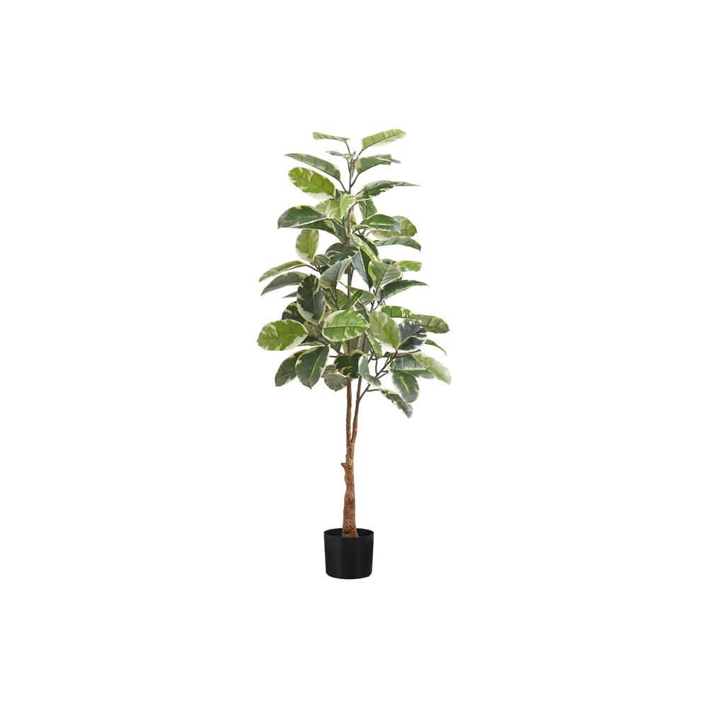 Artificial Plant, 52 Tall, Rubber Tree, Indoor, Faux, Fake, Floor, Greenery