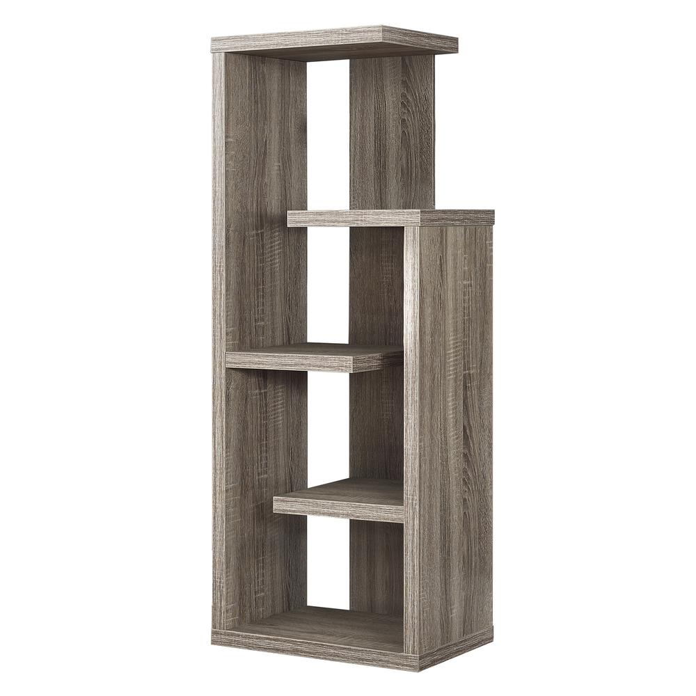 Bookshelf, Bookcase, Etagere, 4 Tier, 48H, Office, Bedroom, Brown Laminate