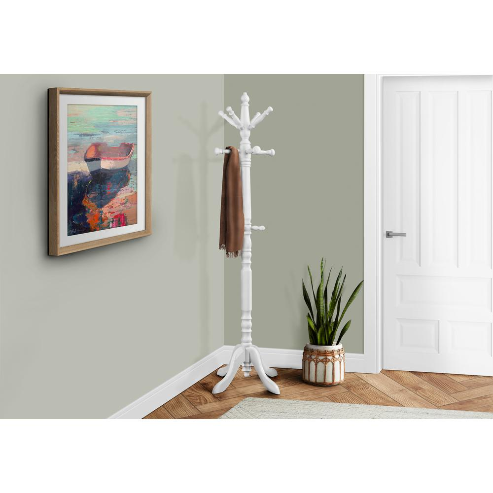 Coat Rack, Hall Tree, Free Standing, 11 Hooks, Entryway, 73H, Bedroom