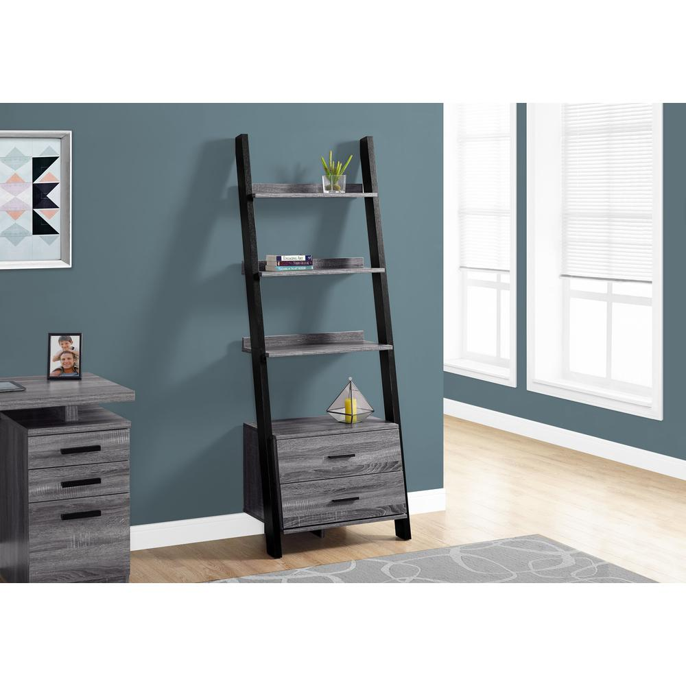 Bookshelf, Bookcase, Etagere, Ladder, 4 Tier, 69H, Office, Bedroom