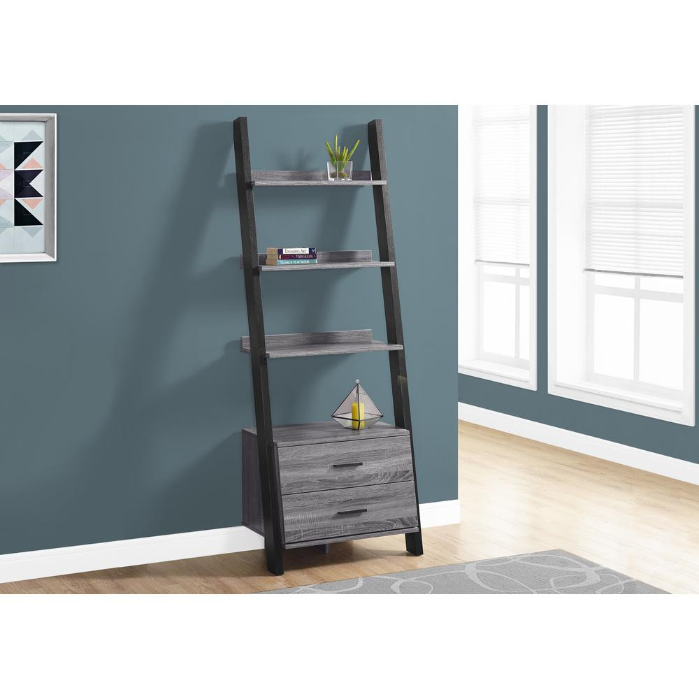 Bookshelf, Bookcase, Etagere, Ladder, 4 Tier, 69H, Office, Bedroom