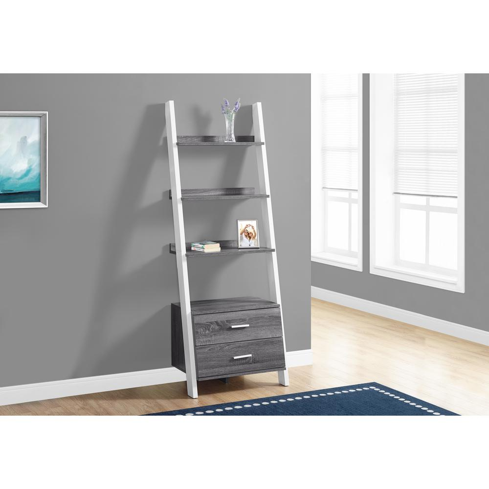 Bookshelf, Bookcase, Etagere, Ladder, 4 Tier, 69H, Office, Bedroom