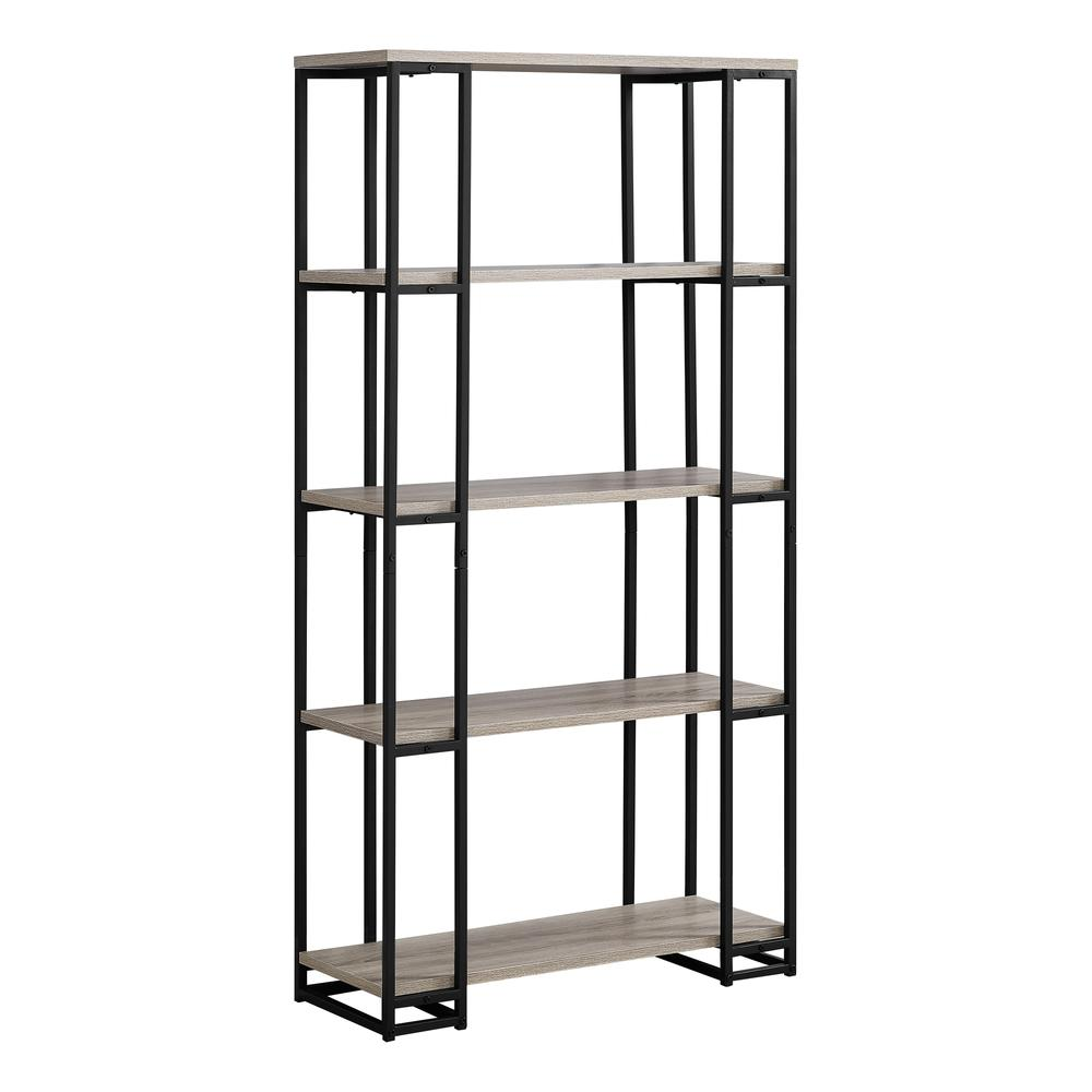 Bookshelf, Bookcase, Etagere, 5 Tier, 60H, Office, Bedroom, Brown Laminate