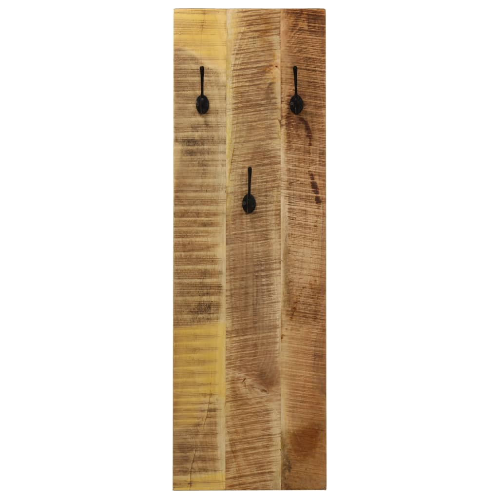 vidaXL Wall-mounted Coat Racks 2 pcs Solid Mango Wood 14.2"x43.3"x1.2"