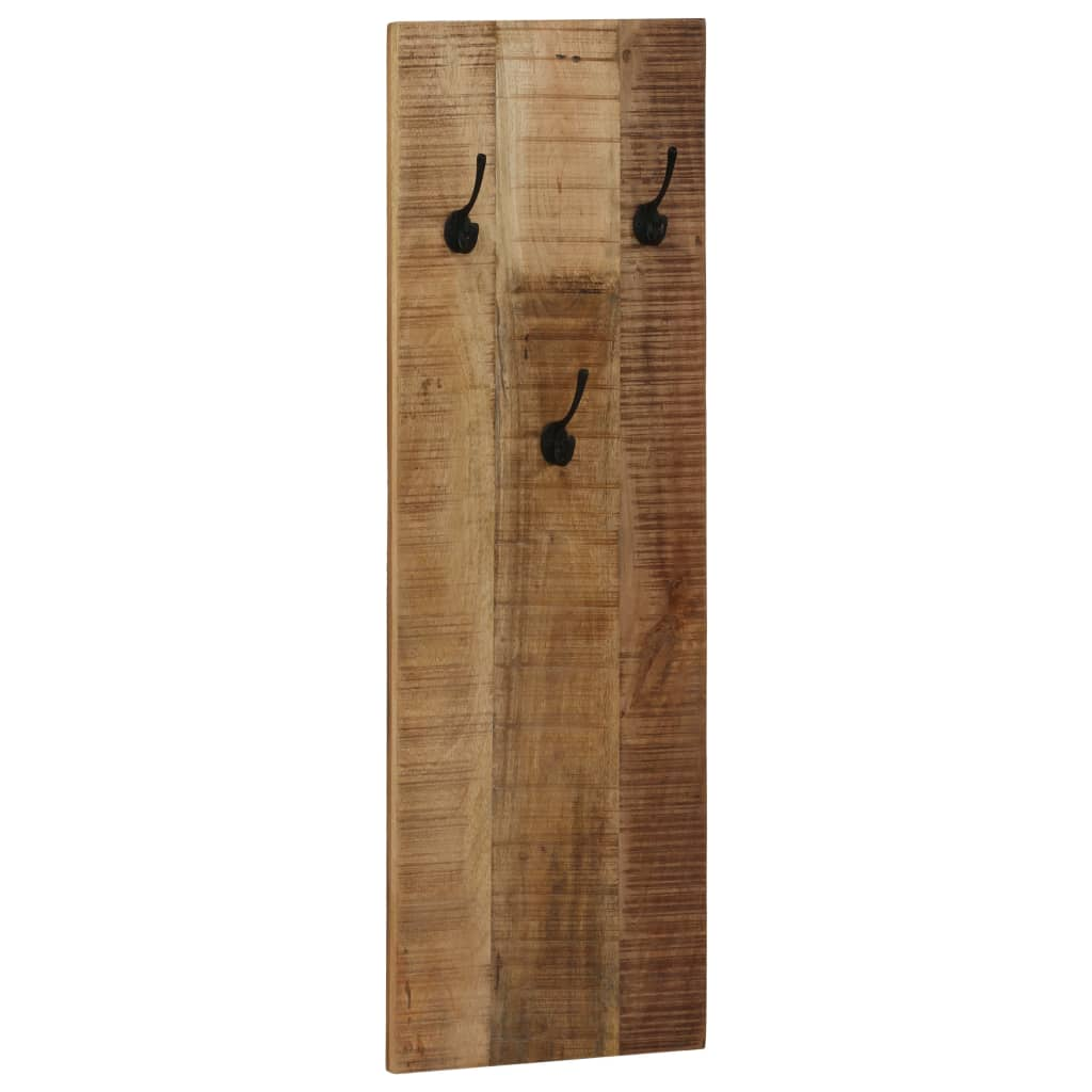 vidaXL Wall-mounted Coat Racks 2 pcs Solid Mango Wood 14.2"x43.3"x1.2"