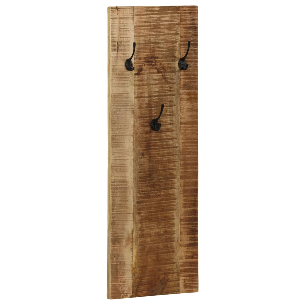 vidaXL Wall-mounted Coat Racks 2 pcs Solid Mango Wood 14.2"x43.3"x1.2"