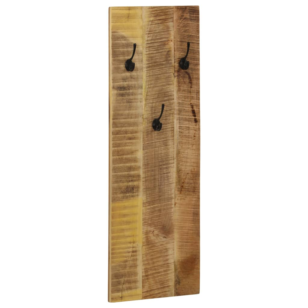 vidaXL Wall-mounted Coat Racks 2 pcs Solid Mango Wood 14.2"x43.3"x1.2"