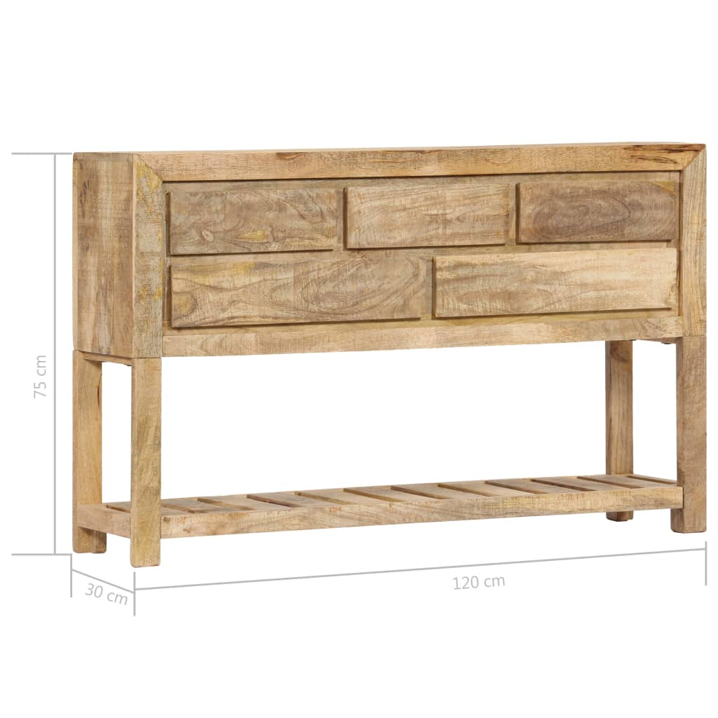 vidaXL Sideboard 47.2"x11.8"x29.5" Solid Mango Wood