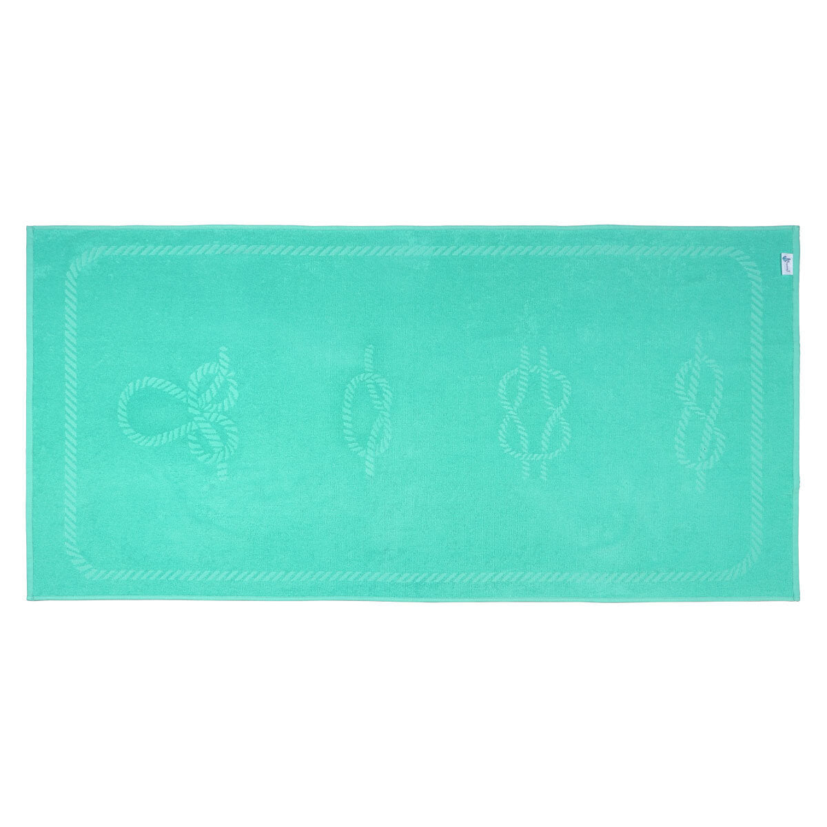 Anemoss Sailor Knots Beach Towel, Mint Green