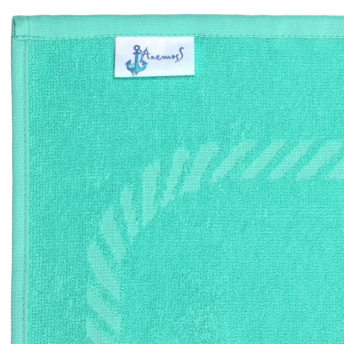 Anemoss Sailor Knots Beach Towel, Mint Green