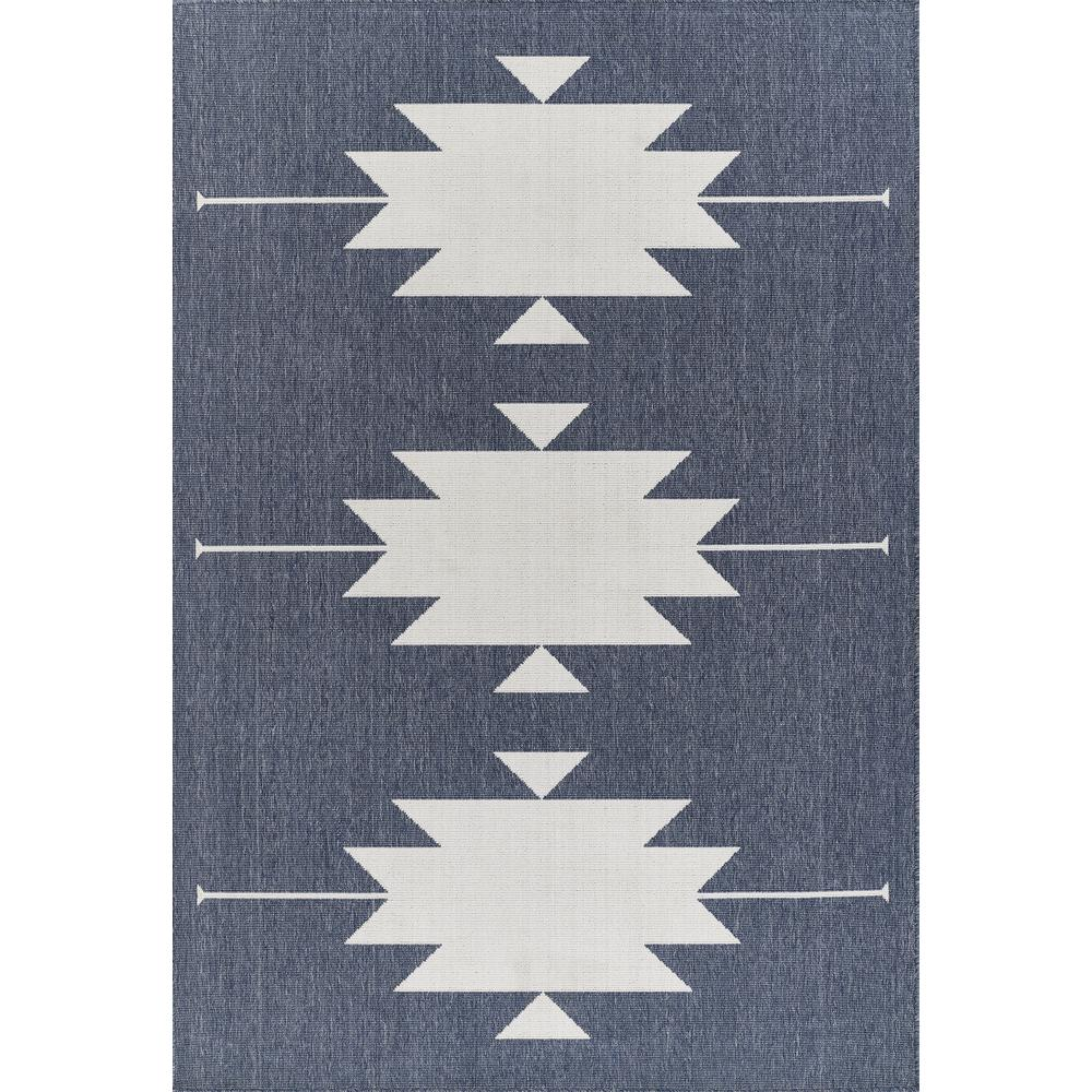 Contemporary Rectangle Area Rug, Denim, 7'10" X 10'10"