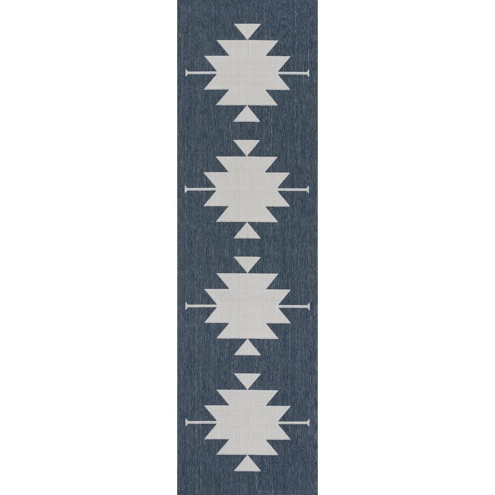 Contemporary Rectangle Area Rug, Denim, 7'10" X 10'10"