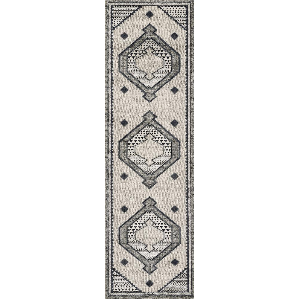 Contemporary Rectangle Area Rug, Ivory, 5'3" X 7'6"