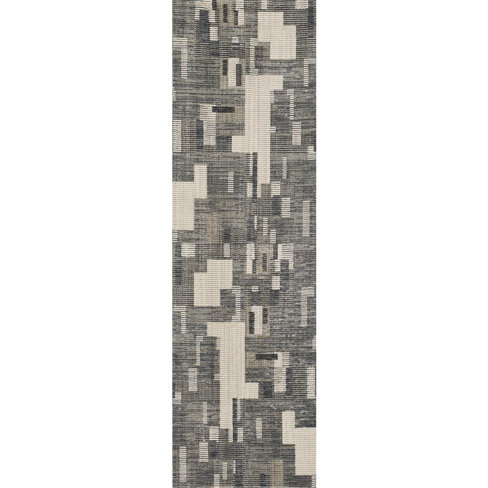 Contemporary Rectangle Area Rug, Grey, 5'3" X 7'6"