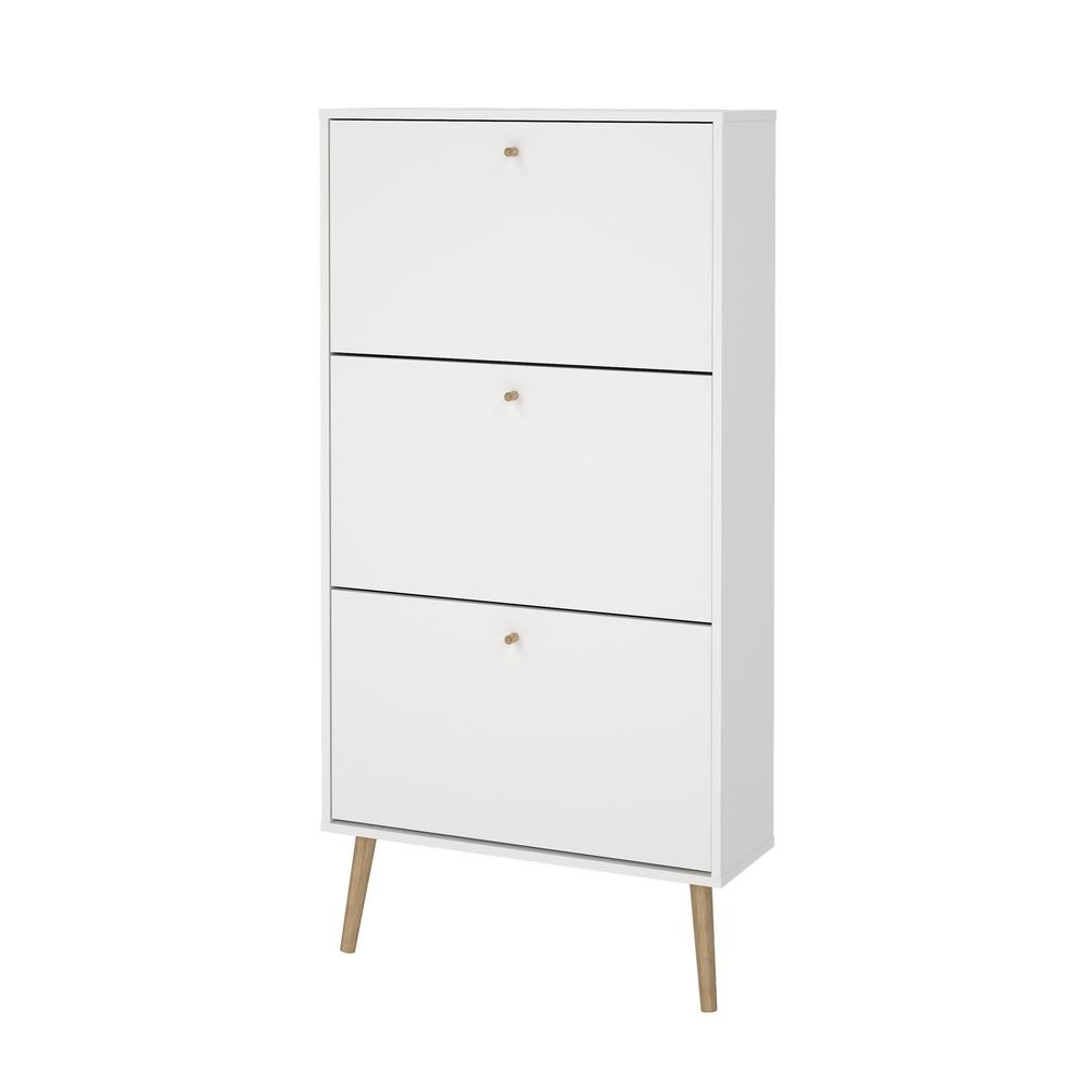 Bodo 3 Drawer Shoe Storage Cabinet,  White