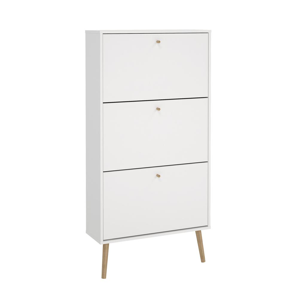 Bodo 3 Drawer Shoe Storage Cabinet,  White