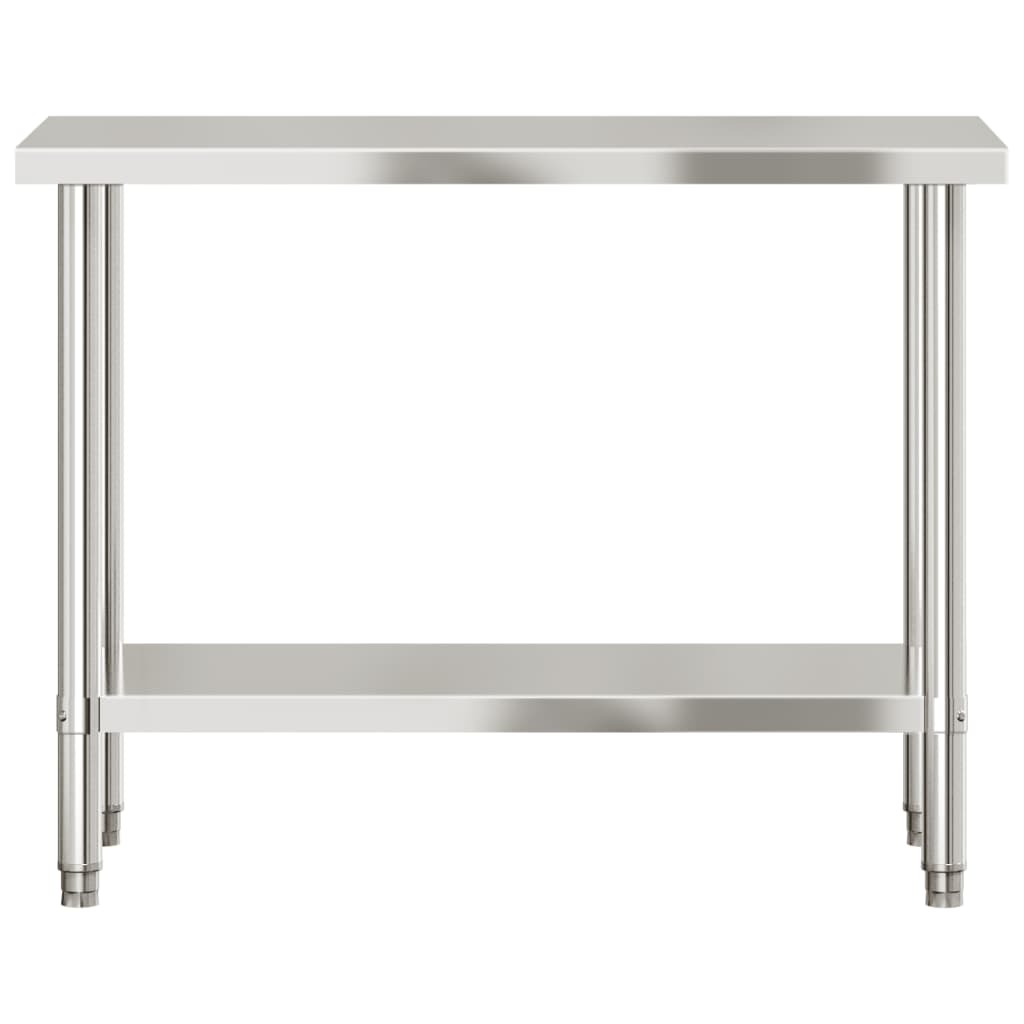 vidaXL Kitchen Work Table 43.3"x21.7"x33.5" Stainless Steel