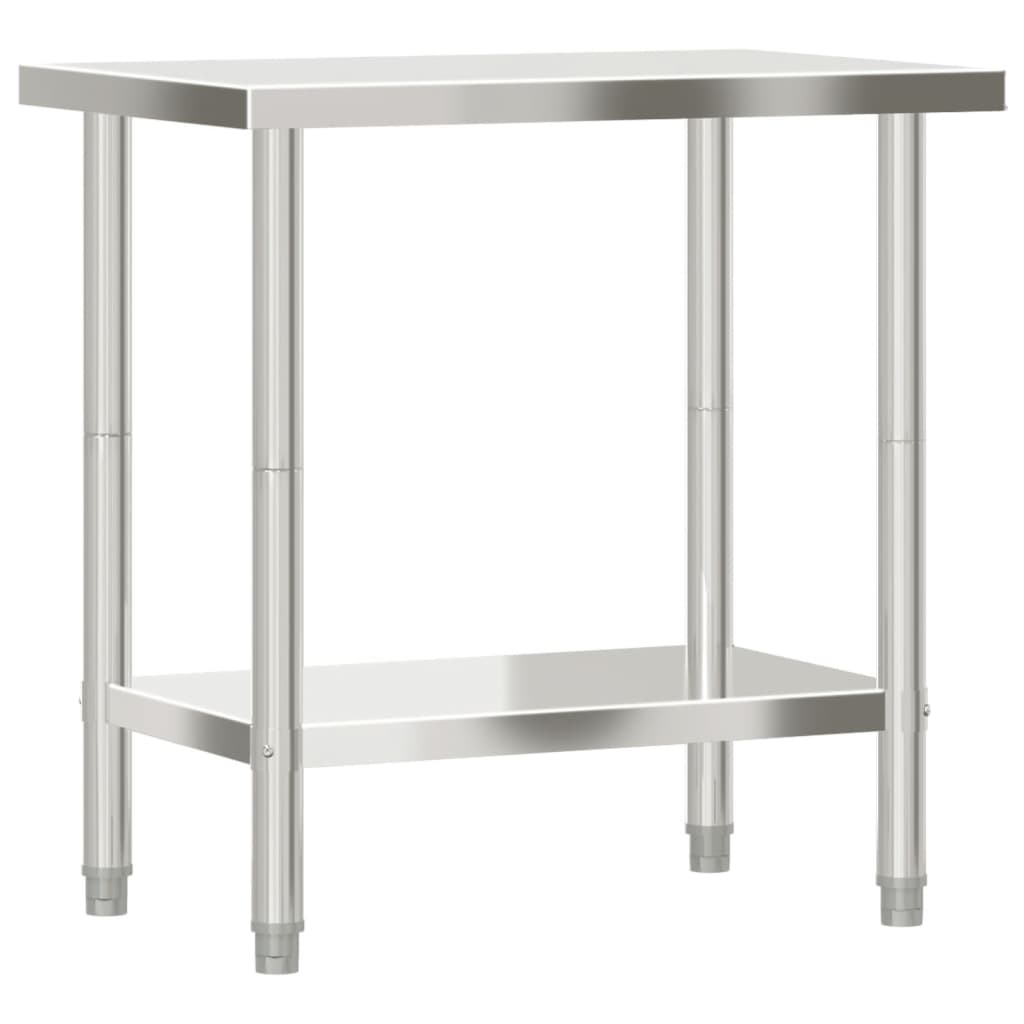 vidaXL Kitchen Work Table 32.5"x21.7"x33.5" Stainless Steel