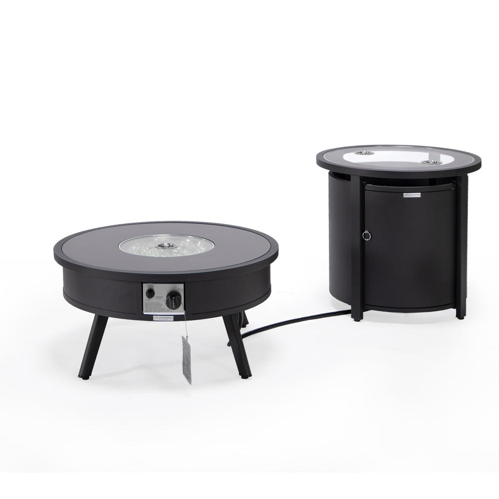 Walbrooke Patio Round Fire Pit and Tank Holder