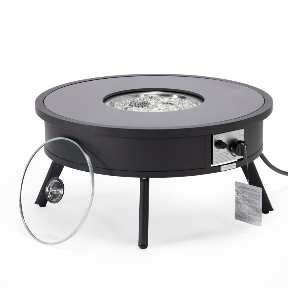 Walbrooke Patio Round Fire Pit and Tank Holder