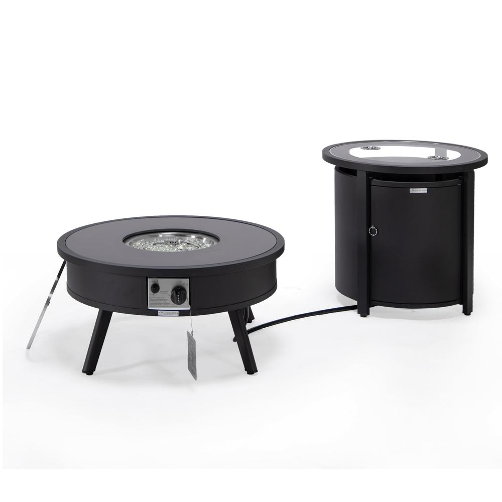 Walbrooke Patio Round Fire Pit and Tank Holder