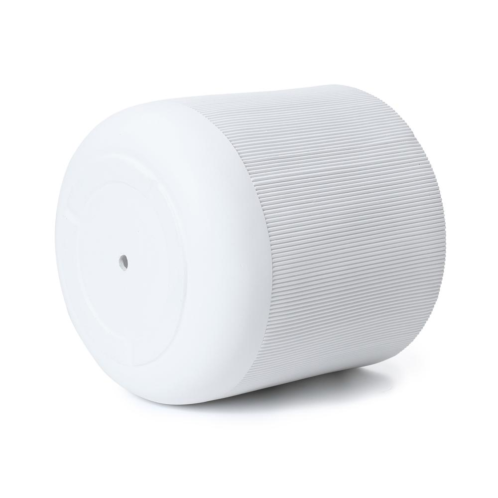 17.3-Inch Round White Stripes MgO Planter