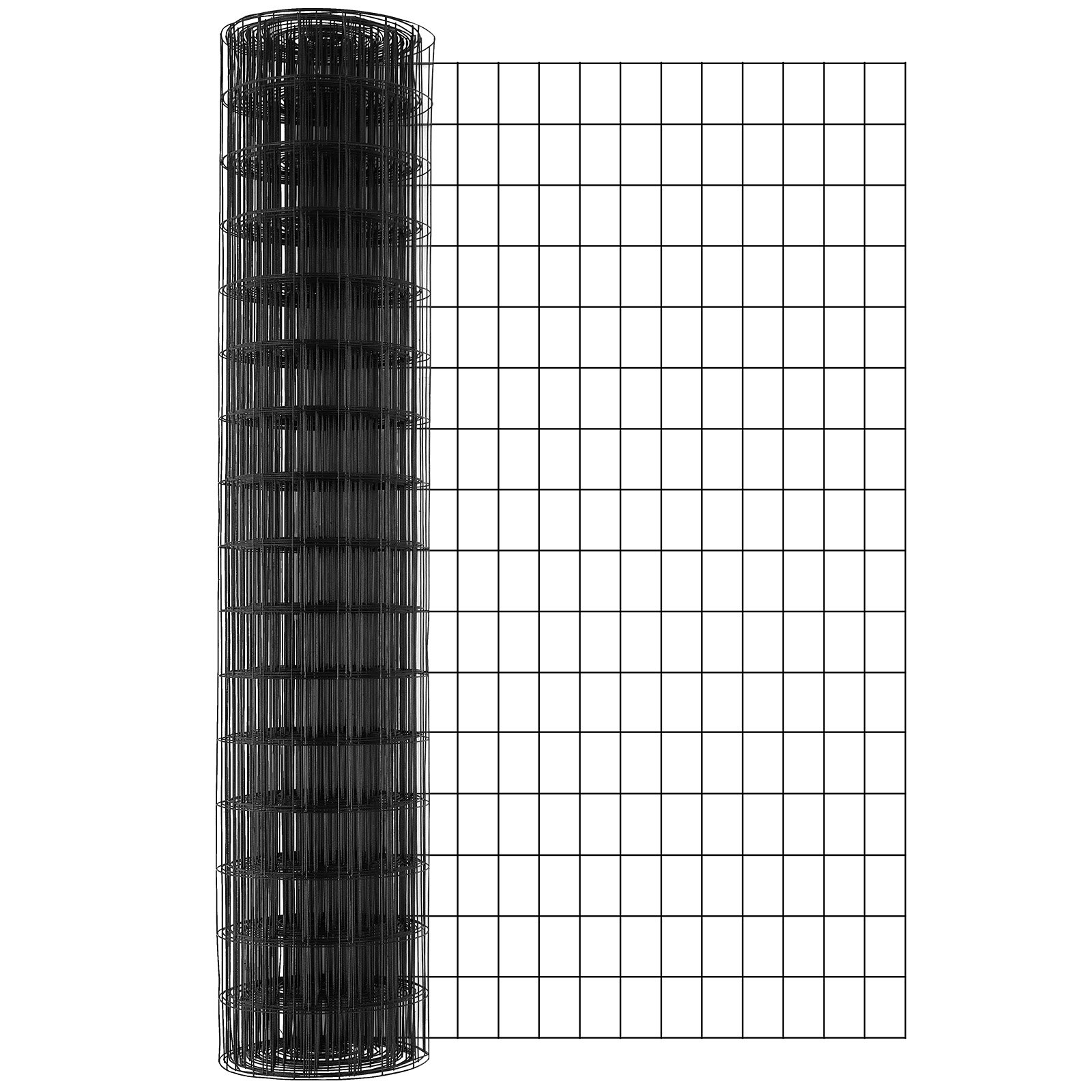 VEVOR Hardware Cloth, 48'' x 50' Galvanized Wire Mesh Roll, 16 Gauge Chicken Wire Fence Roll, Vinyl Coating Metal Wire Mesh for Chicken Coop Barrier, Rabbit Snake Fences, Poultry Enclosures