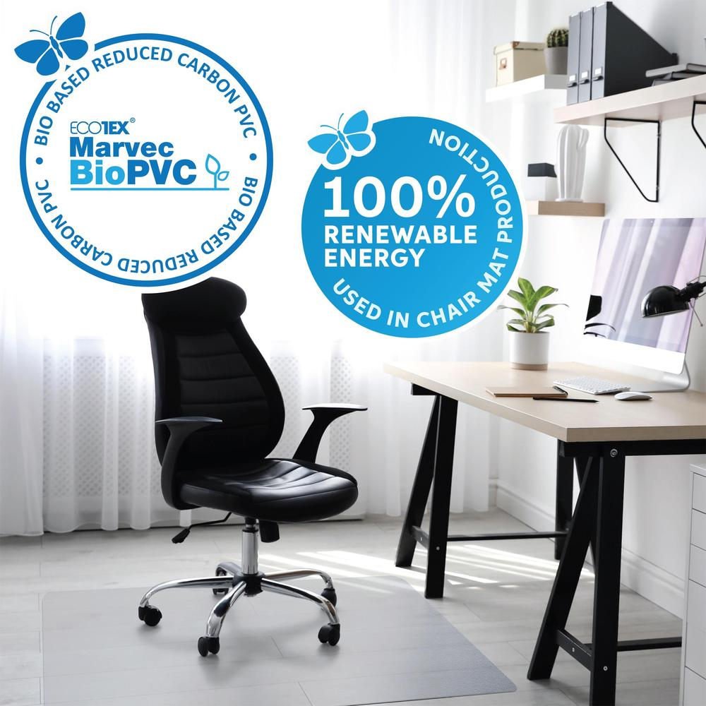 BioPVC Eco Friendly Carbon Neutral PVC Chair Mat for Hard Floors - 45" x 53"