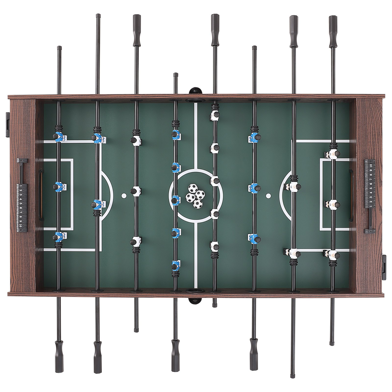 VEVOR Foosball Table, 55 inch Standard Size Foosball Table, Indoor Full Size Foosball Table for Home, Family, and Game Room, Soccer with Foosball Table Set, Includes 4 Balls and 2 Cup Holders