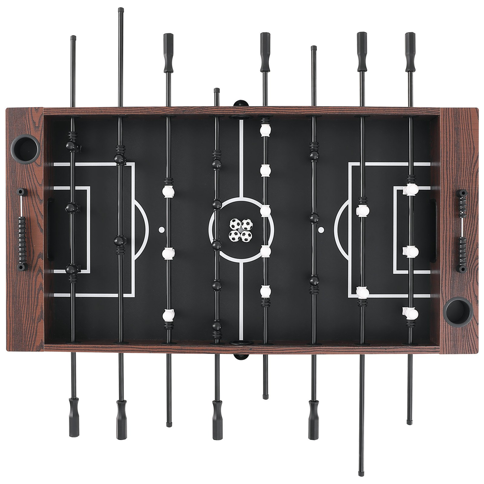 VEVOR Foosball Table, 55 inch Standard Size Foosball Table, Indoor Full Size Foosball Table for Home, Family, and Game Room, Soccer with Foosball Table Set, Includes 4 Balls and 2 Cup Holders