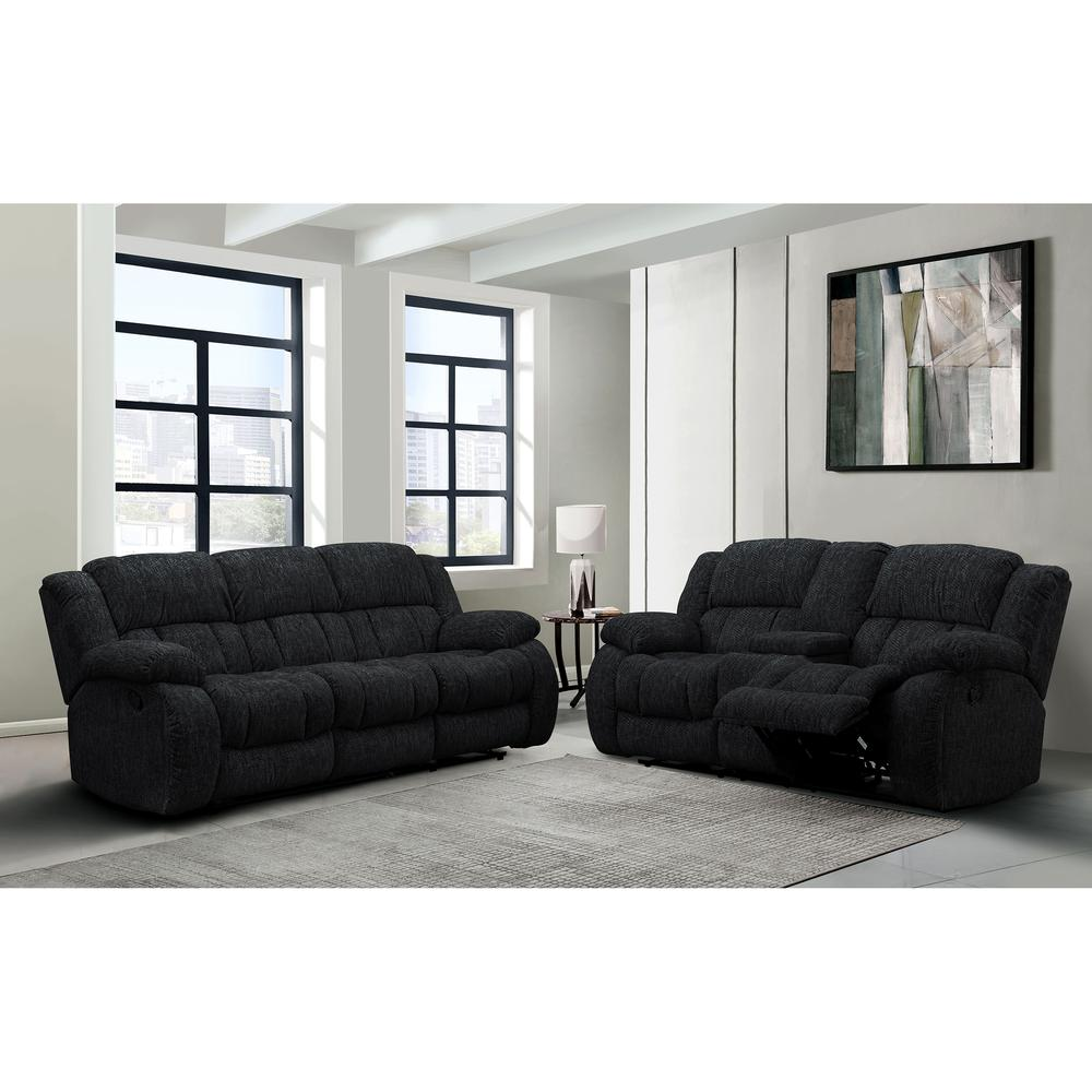 U250 Ebony Reclining Sofa