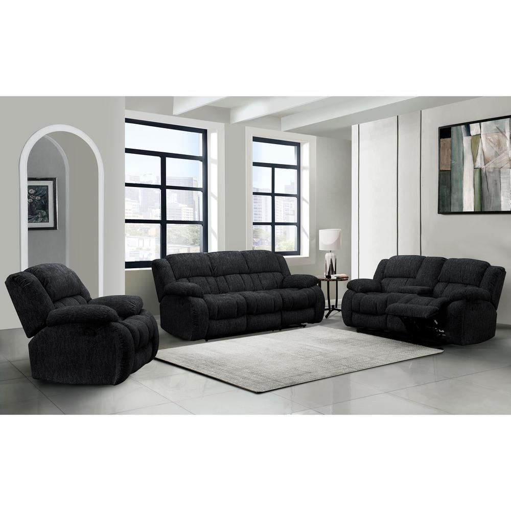 U250 Ebony Reclining Sofa