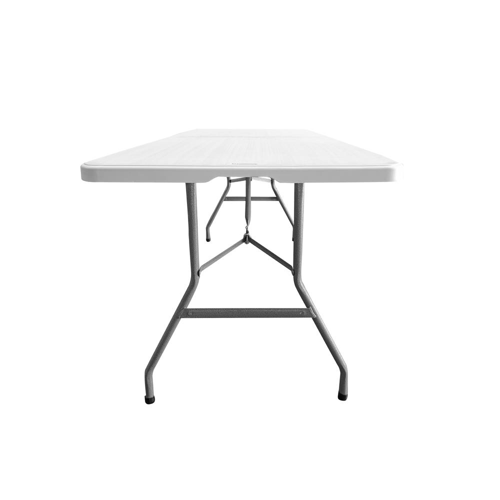 Techni Home 6 FT Granite White Folding Table with Easy- Carry Handle