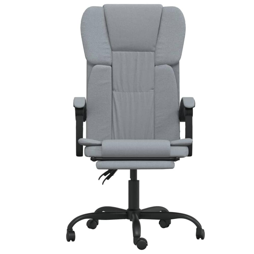 Reclining Office Chair Light Gray Fabric