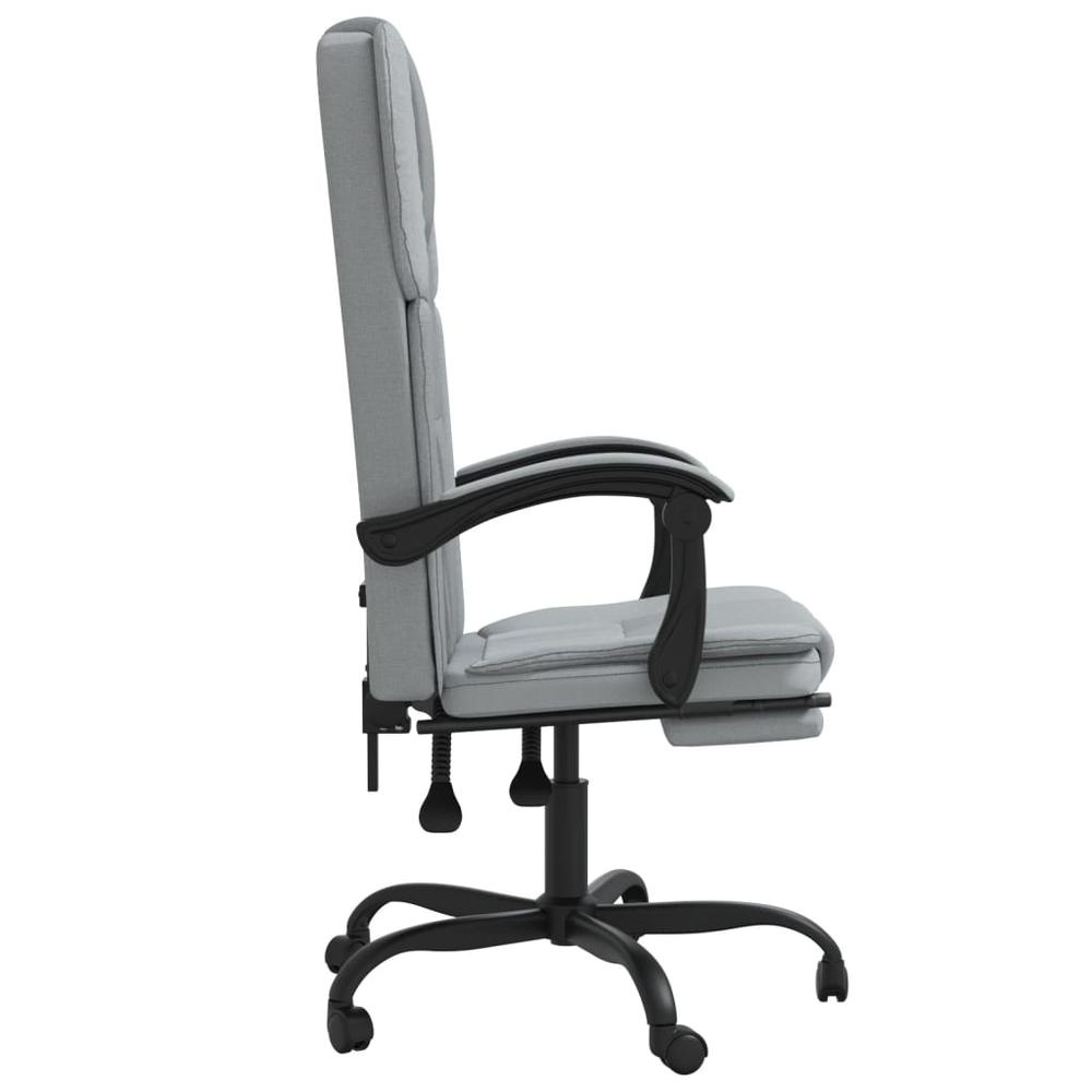 Reclining Office Chair Light Gray Fabric