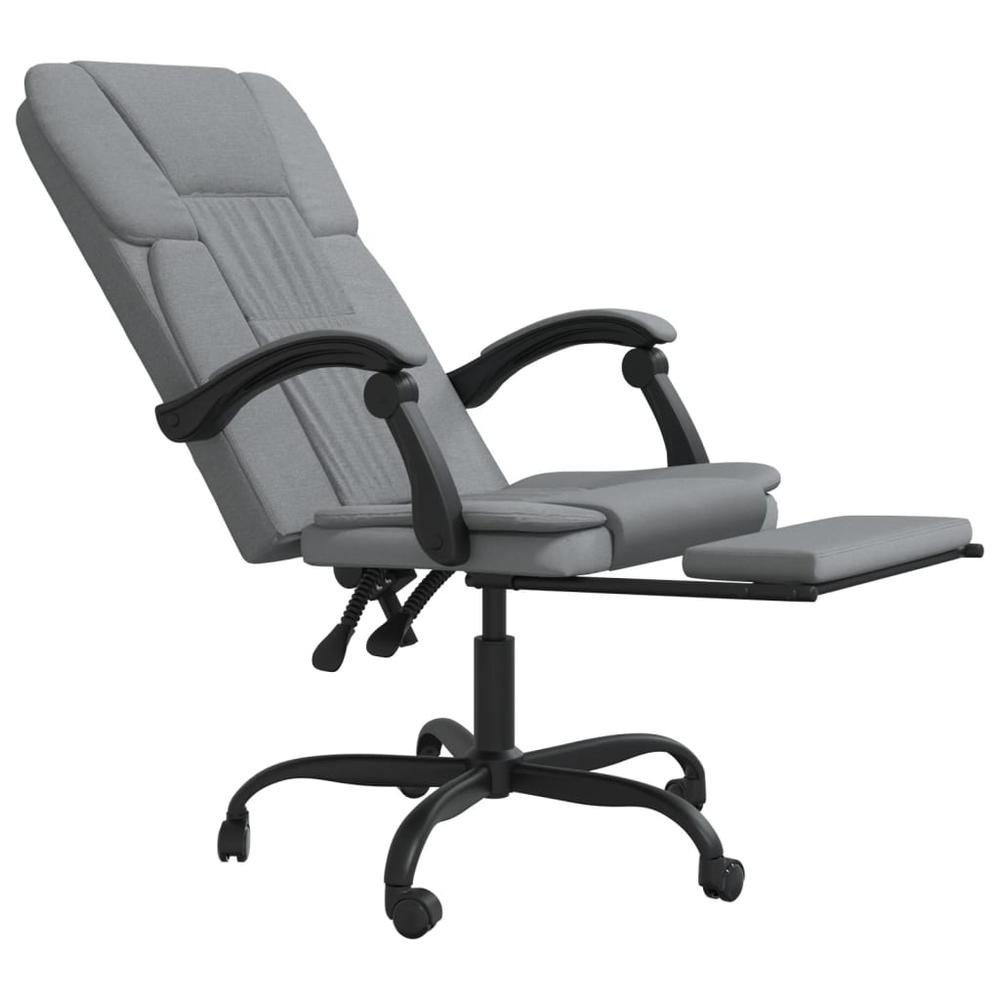 Reclining Office Chair Light Gray Fabric