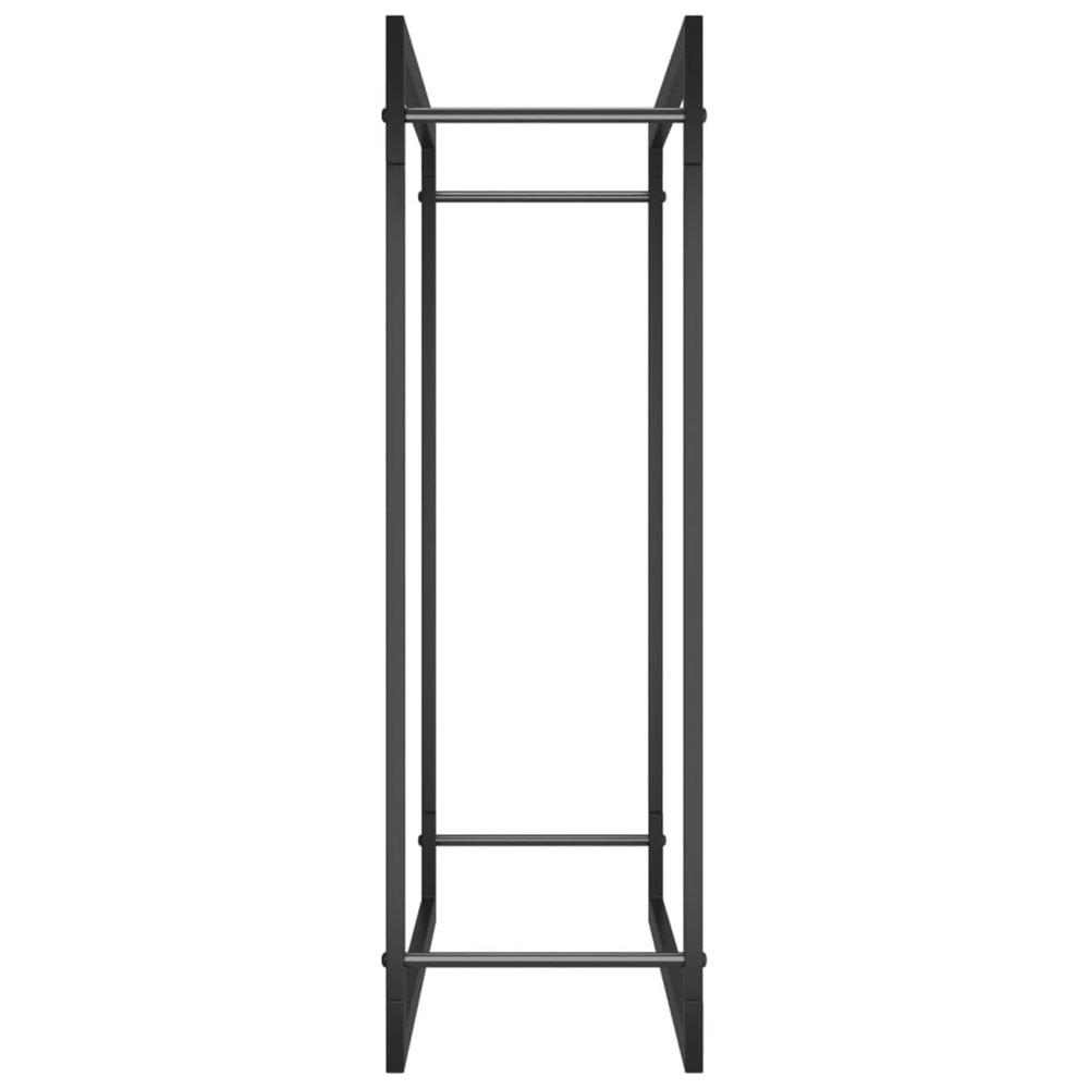 Firewood Rack Matt Black 31.5"x11"x33.9" Steel