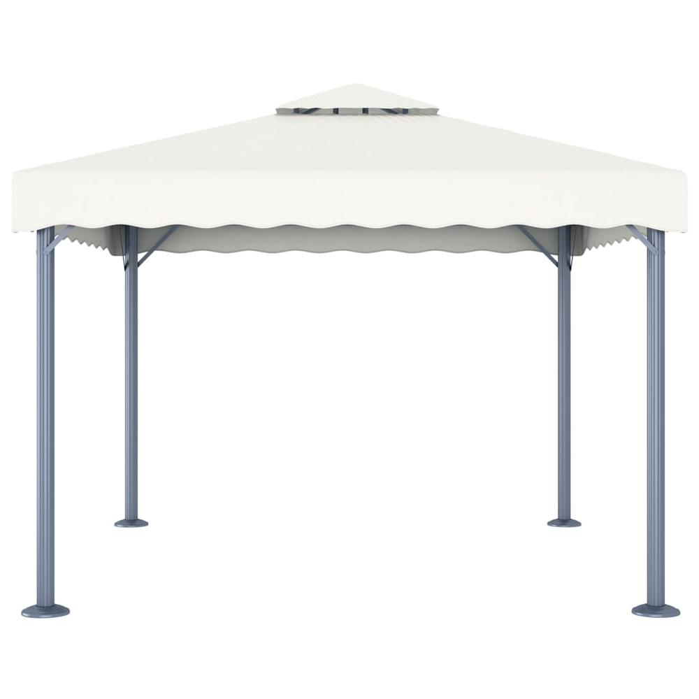 Gazebo 118.1"x118.1" Cream Aluminum