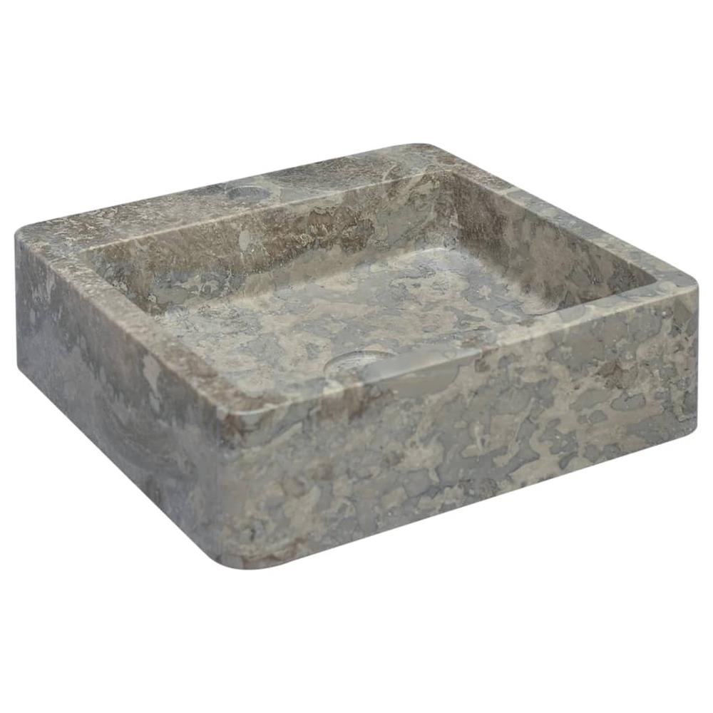 Sink Gray 15.7"x15.7"x4.7" Marble