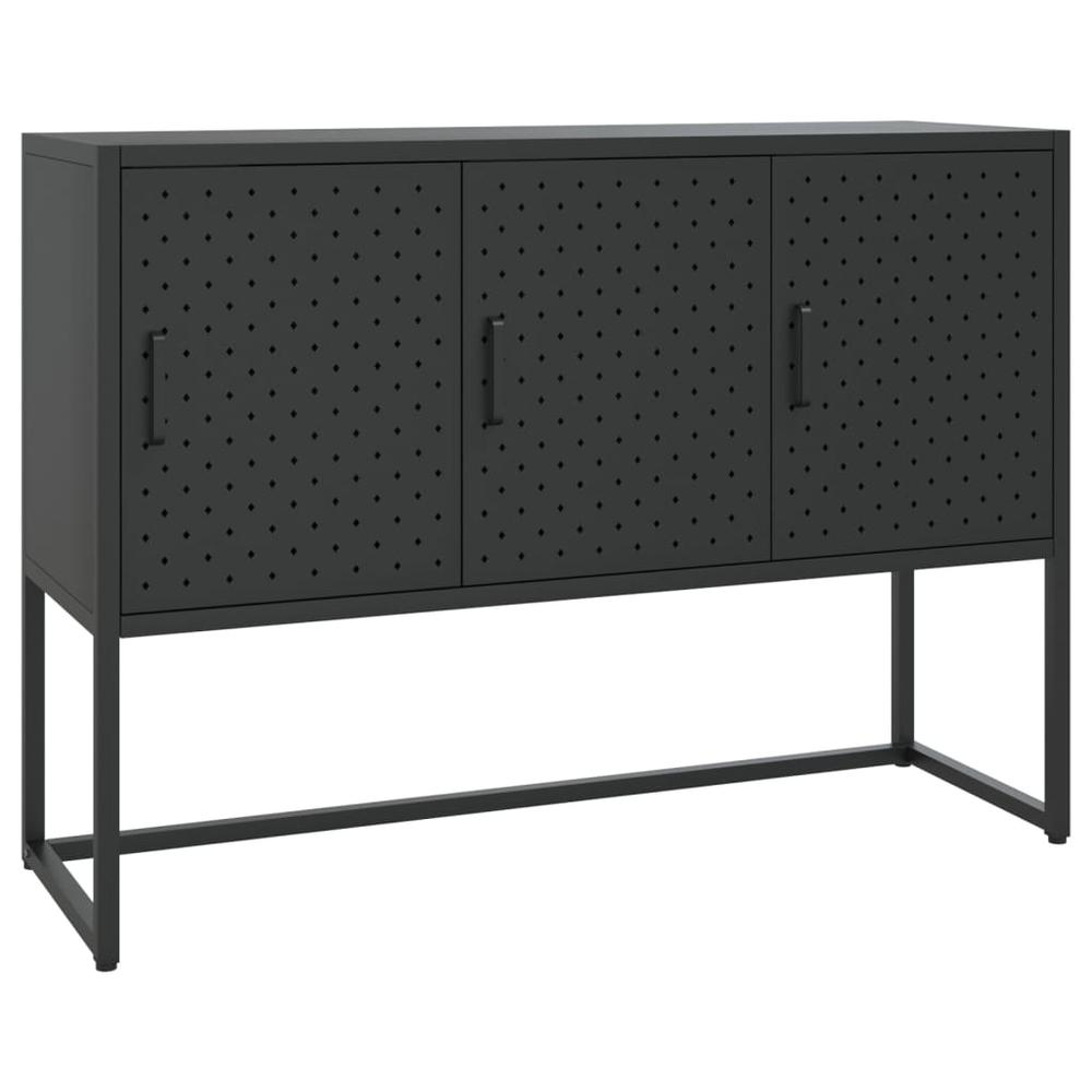 Sideboard Black 41.3"x13.8"x29.5" Steel