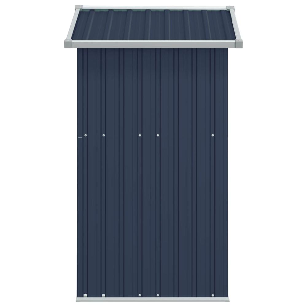 Garden Shed Anthracite 49.6"x38.4"x69.7" Galvanized Steel