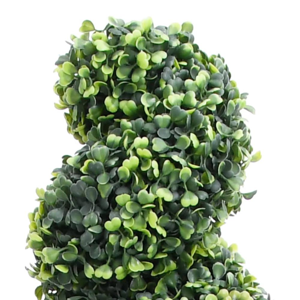 Artificial Boxwood Spiral Plant with Pot Green 35"