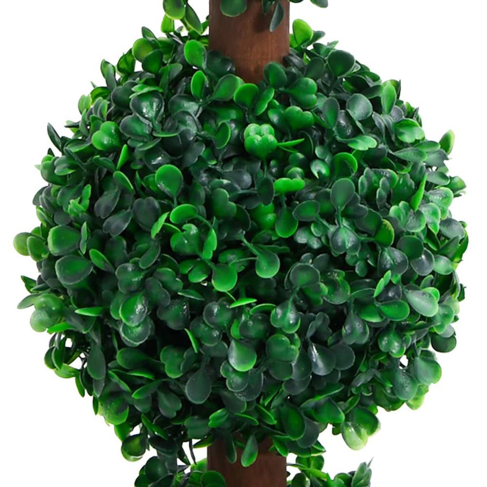 Artificial Boxwood Plant with Pot Ball Shaped Green 35.4"