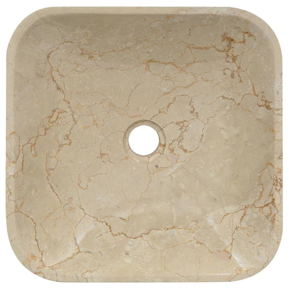 Sink Cream 15.7"x15.7"x3.9" Marble