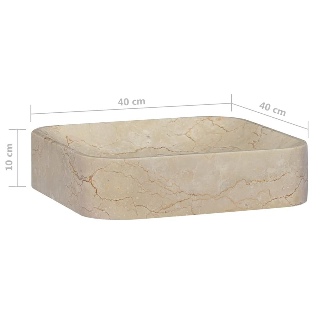 Sink Cream 15.7"x15.7"x3.9" Marble